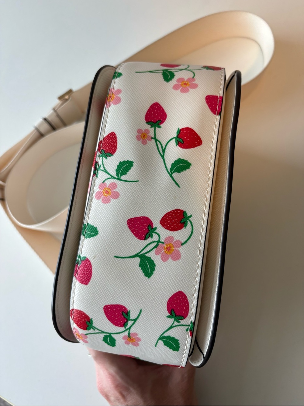 Kate Spade Strawberry Vine Crossbody Saddle Bag - Picture 3 of 13
